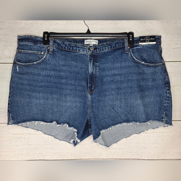 Abercrombie & Fitch The 4" Mom Short High Rise Curve Love Denim Jean Shorts 3x - Picture 1 of 8